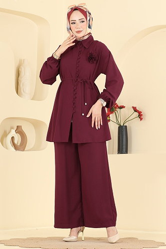 moda selvim Combined 2934SL432 Burgundy - Thumbnail