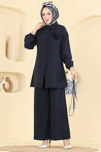 moda selvim طقم كحلي 2934SL432 - Thumbnail