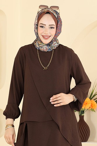 moda selvim طقم بني 2936SLK540 - Thumbnail