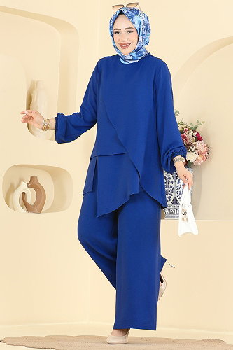 moda selvim طقم نيلي 2936SLK540 - Thumbnail