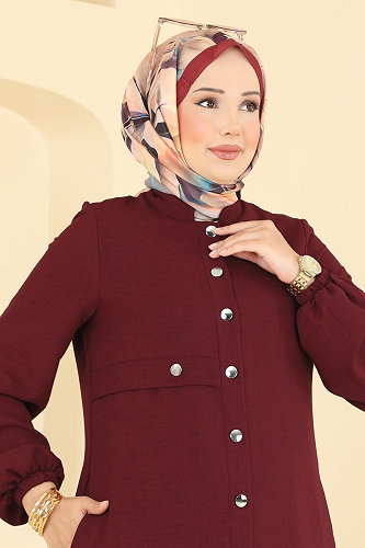moda selvim Combined 2942SL432 Burgundy - Thumbnail