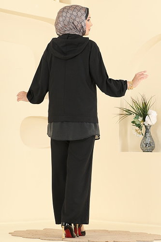 moda selvim طقم أسود 2943SL432 - Thumbnail