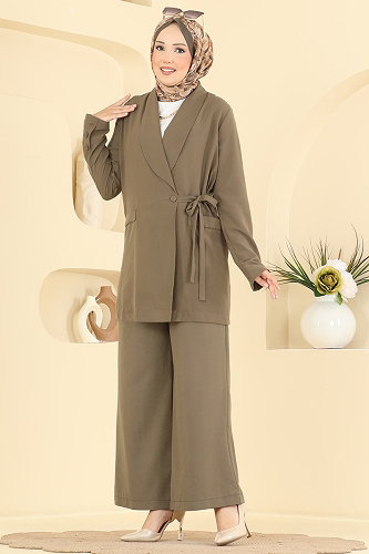 moda selvim طقم اخضر عفني 2946SL432 - Thumbnail