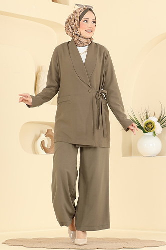 moda selvim طقم اخضر عفني 2946SL432 - Thumbnail