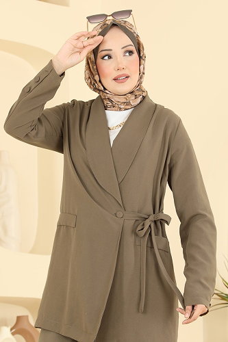moda selvim طقم اخضر عفني 2946SL432 - Thumbnail