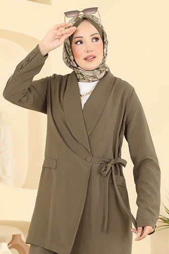moda selvim طقم أخضر عفني فاتح 2946SL432 - Thumbnail