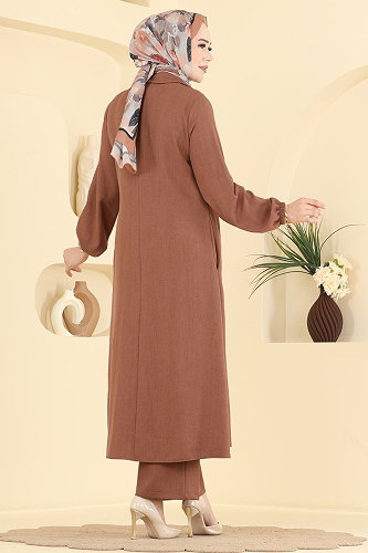 moda selvim طقم عسلي 2955SL432 - Thumbnail