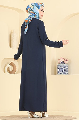 moda selvim طقم كحلي وأزرق 2956SL432 - Thumbnail