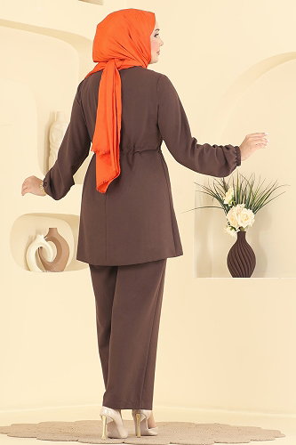 moda selvim طقم بني 2957SL432 - Thumbnail