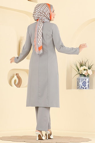 moda selvim طقم رمادي 2961SL432 - Thumbnail