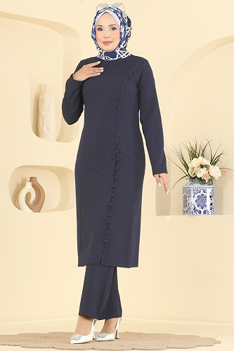 moda selvim طقم كحلي 2961SL432 - Thumbnail