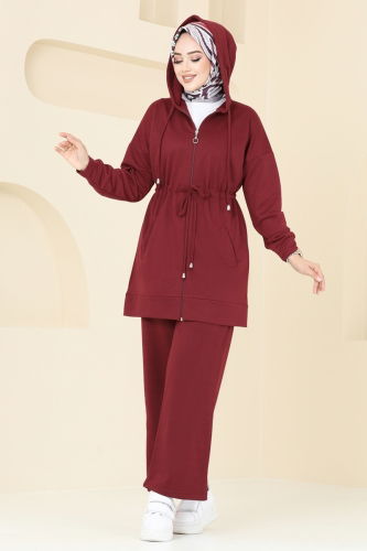 moda selvim Combined 296DVL817 Burgundy - Thumbnail