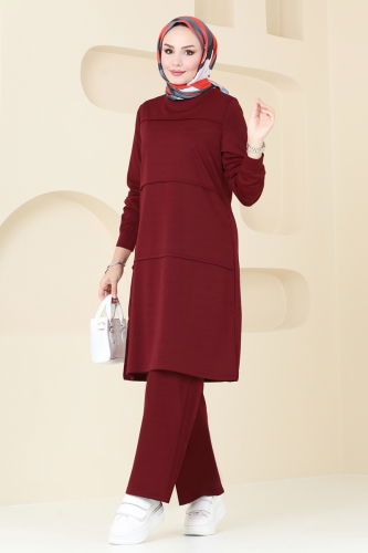 moda selvim Combined 297DVL817 Burgundy - Thumbnail