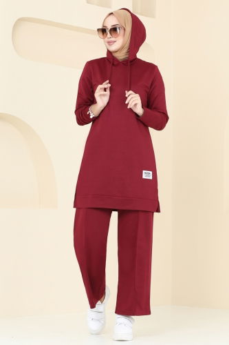 moda selvim Combined 299DVL817 Burgundy - Thumbnail