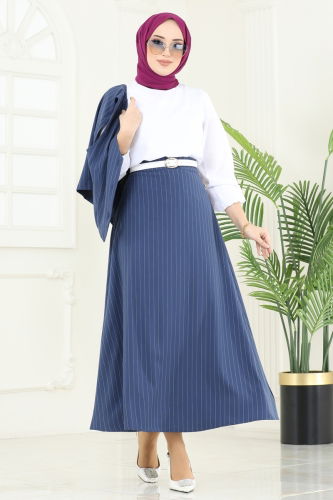moda selvim Combined 3001BLU797 Indigo - Thumbnail