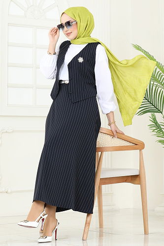 moda selvim Combined 3001BLU797 Navy Blue - Thumbnail