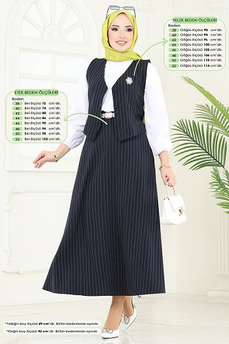 moda selvim Combined 3001BLU797 Navy Blue - Thumbnail