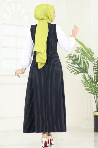 moda selvim طقم كحلي 3001BLU797 - Thumbnail