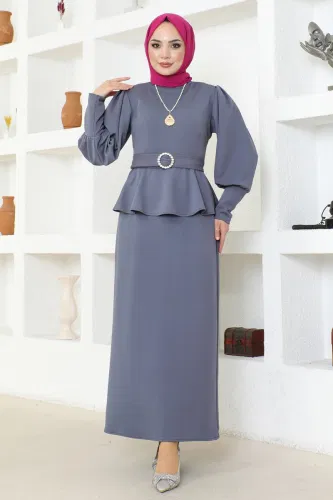 moda selvim طقم رمادي 3002HBS856 - Thumbnail