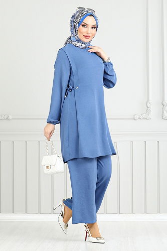 moda selvim طقم ازرق 3004BM1076-M - Thumbnail