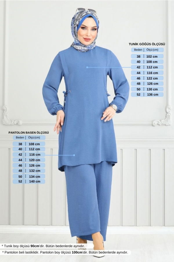 Modaselvim خصم صافٍ20%+20% في سلة التسوق طقم ازرق 3004BM1076-M