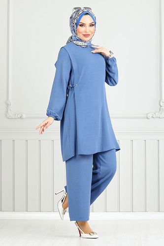 moda selvim طقم ازرق 3004BM1076-M - Thumbnail