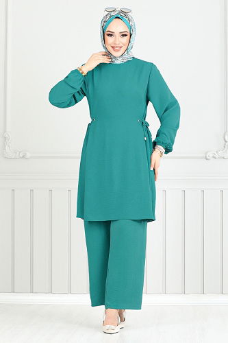 moda selvim طقم بترولي فاتح 3004BM1076-M - Thumbnail