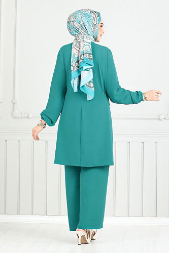 moda selvim طقم بترولي فاتح 3004BM1076-M - Thumbnail