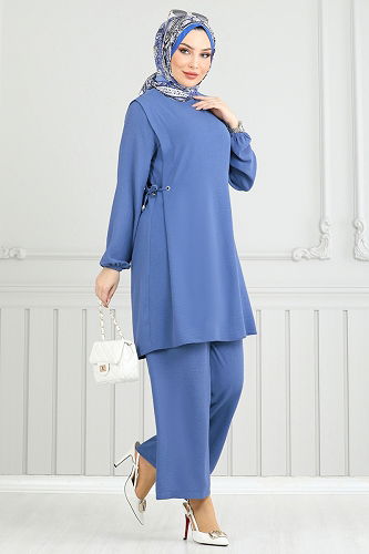 moda selvim طقم ازرق 3004BM387 - Thumbnail