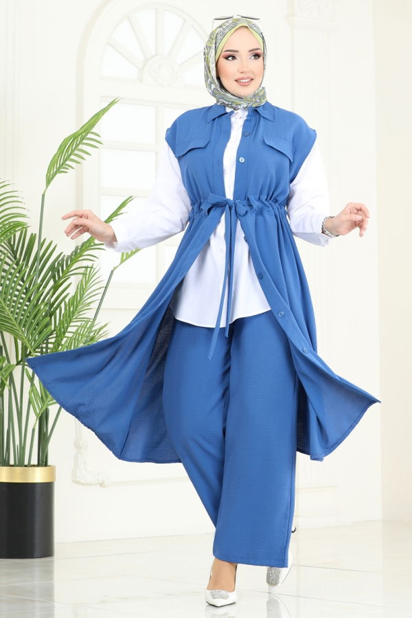 Modaselvim الاطقم طقم ازرق 3017BLU797