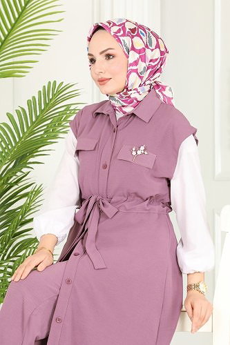 moda selvim Combined 3017BLU797 Lilac - Thumbnail