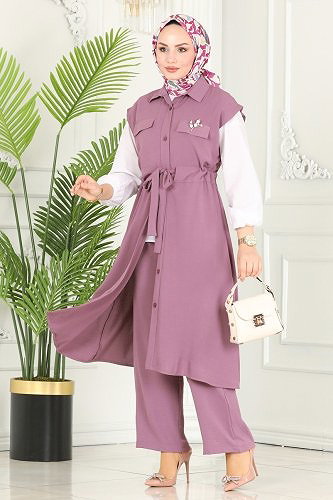 moda selvim Combined 3017BLU797 Lilac - Thumbnail