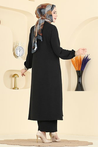 moda selvim طقم أسود 3031SMD1186 - Thumbnail