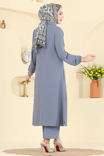 moda selvim طقم رمادي 3031SMD1186 - Thumbnail