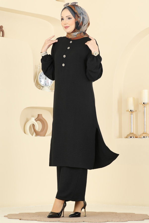 Modaselvim Hijab Combinations Combined 3032SMD1186 Black