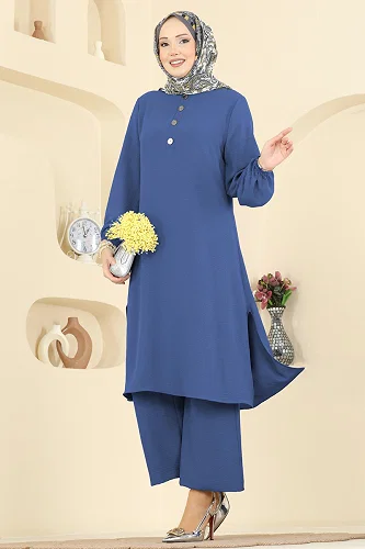 moda selvim طقم ازرق 3032SMD1186 - Thumbnail