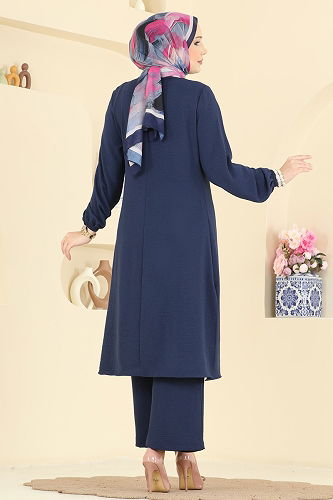 moda selvim طقم كحلي 3032SMD1186 - Thumbnail