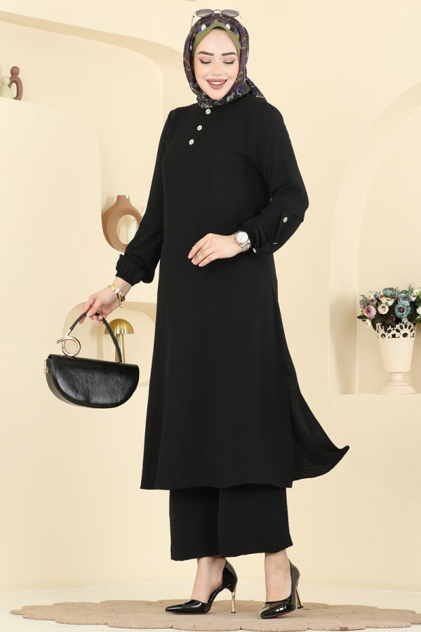 Modaselvim Hijab Combinations Combined 3034SMD1186 Black