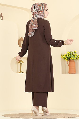 moda selvim طقم بني 3034SMD1186 - Thumbnail