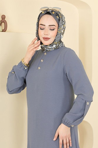 moda selvim طقم رمادي 3034SMD1186 - Thumbnail