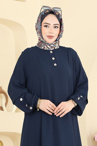 moda selvim طقم كحلي 3034SMD1186 - Thumbnail