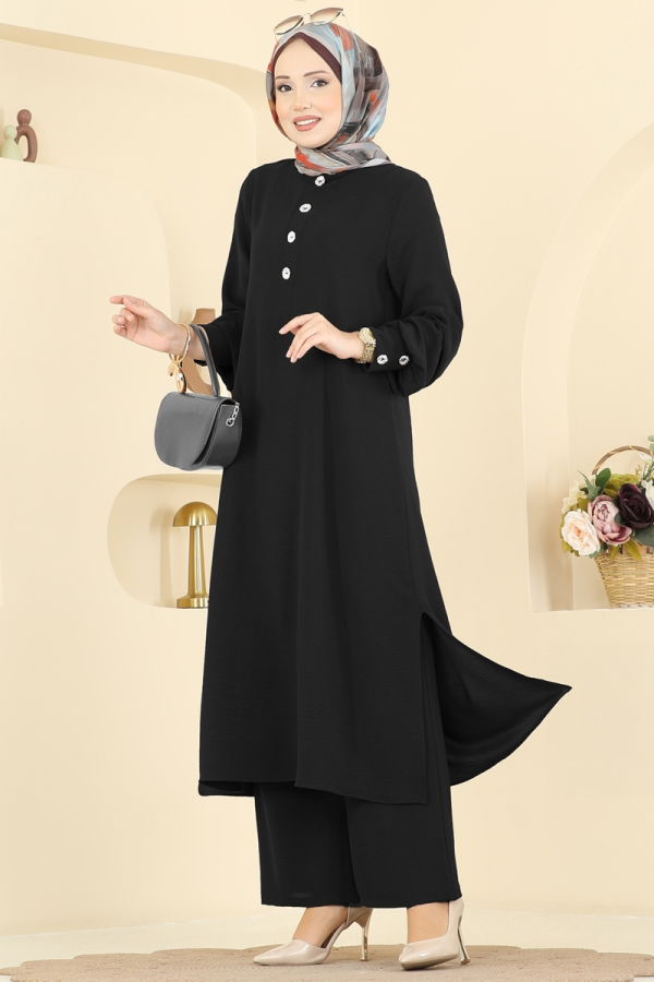 Modaselvim Hijab Combinations Combined 3035SMD1186 Black