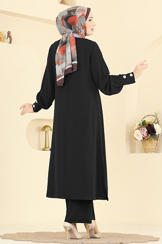 moda selvim طقم أسود 3035SMD1186 - Thumbnail