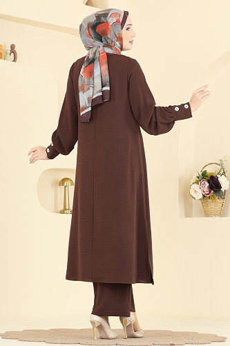 moda selvim طقم بني 3035SMD1186 - Thumbnail