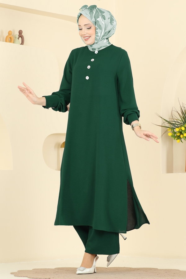 Modaselvim Hijab Combinations Combined 3035SMD1186 Dark Emerald