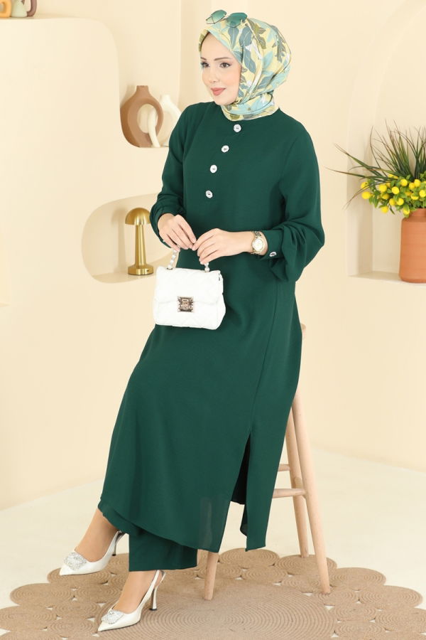 Modaselvim Hijab Combinations Combined 3035SMD1186 Emerald