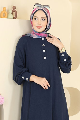 moda selvim طقم كحلي 3035SMD1186 - Thumbnail