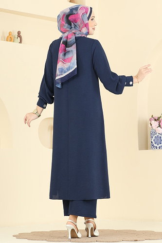 moda selvim طقم كحلي 3035SMD1186 - Thumbnail