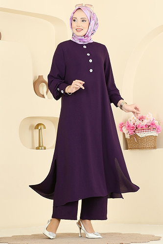 moda selvim Combined 3035SMD1186 Purple - Thumbnail