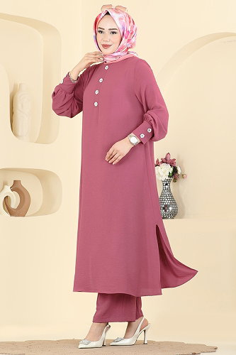 moda selvim طقم وردي 3035SMD1186 - Thumbnail